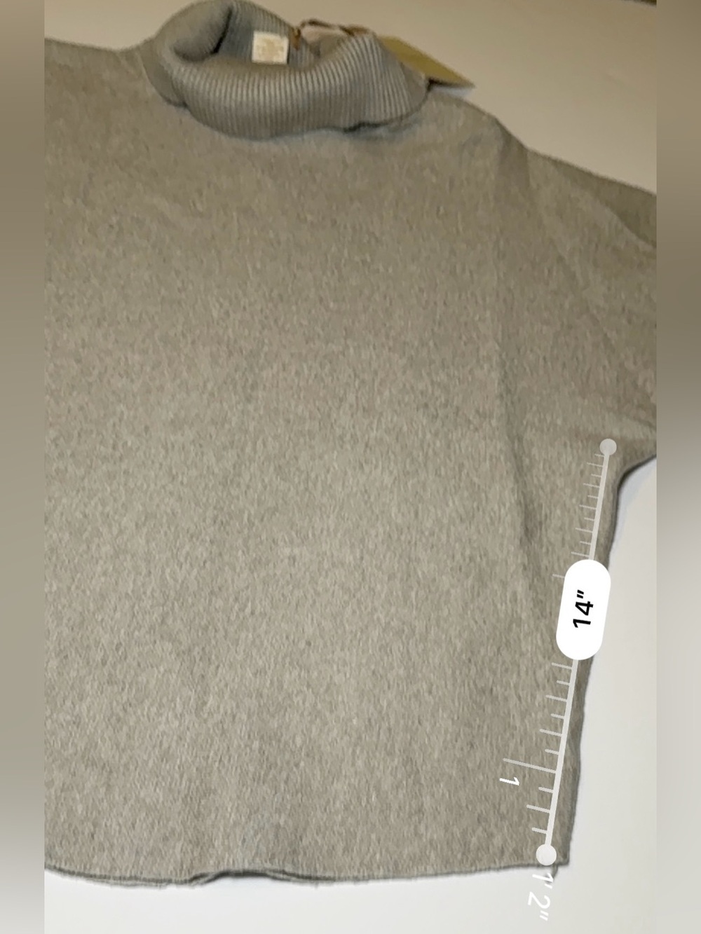 Cynthia Rowley grey turtleneck dolman-sleeve sweater medium - Picture 5 of 12